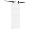 vidaXL Sliding Door 78 x 202 cm Engineered Wood White and Black