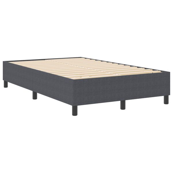 vidaXL Platform Bed Frame Dark Grey 120 x 190 cm Fabric