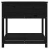 vidaXL Planter with Shelf Black 82.5x82.5x81 cm Solid Wood Pine