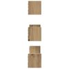 vidaXL Wall Shelf 3 pcs Artisian Oak Engineered Wood