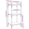 vidaXL Bookcase 3-Tier Grey Sonoma 40x30x86 cm Engineered Wood