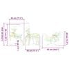 vidaXL LED Reindeers with 60 LEDs 3 pcs Warm White PET