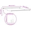 vidaXL Awning Frame Beige 300 x 250 cm Polyester with PU coating