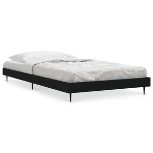 vidaXL Bed Frame without Mattress Black 90x200 cm Engineered Wood