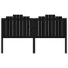 vidaXL Bed Headboard Black 186x4x110 cm Solid Wood Pine