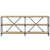vidaXL Console Table Sonoma Oak 180x30x75 cm Engineered Wood and Iron