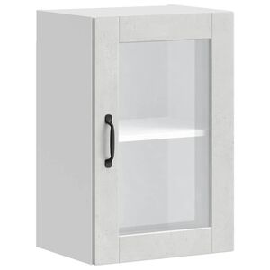 vidaXL Kitchen Wall Cabinet with Glass Door&nbsp;Porto Concrete Grey