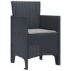 vidaXL Garden Chair 4 pcs Anthracite 53 x 49 x 85 cm PP