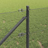 vidaXL Fence Post Grey 10 x 0.6 m (12 x 12 mm mesh) Steel and PVC
