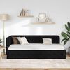 vidaXL Corner Bed Frame with Headboard Black 90 x 190 cm Fabric