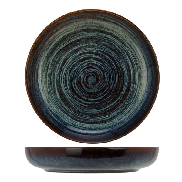 Cosy & Trendy Deep Plate with Circles Pattern Atlantis 4 pcs &Oslash;24cm Blue