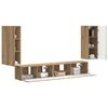 vidaXL TV Cabinet Set 4 pcs Artisan Oak Engineered Wood