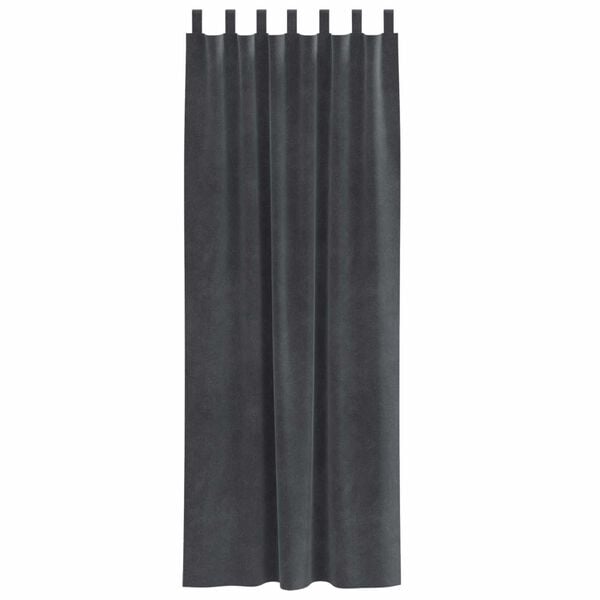 vidaXL Blackout Curtains 2 pcs Light Grey 140 x 245 cm Velvet