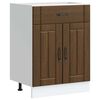 vidaXL Kitchen Base Cabinet "Lucca" Brown Oak Engineered Wood