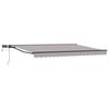 vidaXL Manual Awning Frame with LEDs Light Grey and Anthracite 5 x 3 m