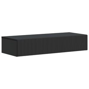 vidaXL Wall-Mounted Side Table Wall-mounted Black 87.5 x 34.5 x 17 cm