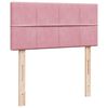 vidaXL Box Spring Bed with Mattress Pink 90x200 cm Velvet