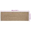 vidaXL Area Rugs Rectangular Natural and Black 80 x 300 cm Jute