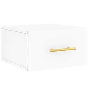 vidaXL Wall-mounted Bedside Cabinet White 35x35x20 cm