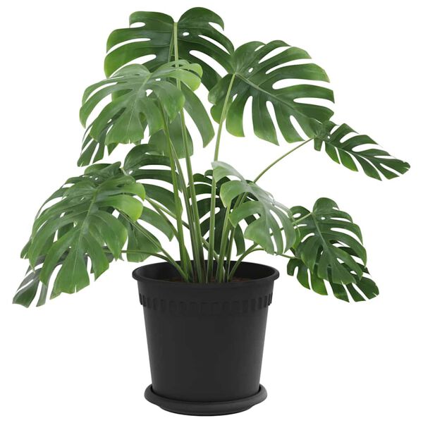 vidaXL Plant Pots 24 pcs Black &Oslash; 19 x 16 cm Plastic