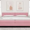 vidaXL LED Headboard with Headboard Pink 200 cm Faux Leather