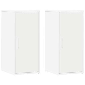 vidaXL Shoe Cabinets 2 pcs White 32x35x70 cm Engineered Wood
