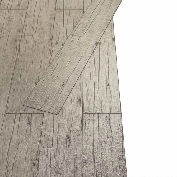 vidaXL Flooring Planks 18 pcs Light Grey 2.51 m&sup2; PVC