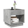 vidaXL Coffee Table with Infinity LED Concrete Grey 50x50x50 cm