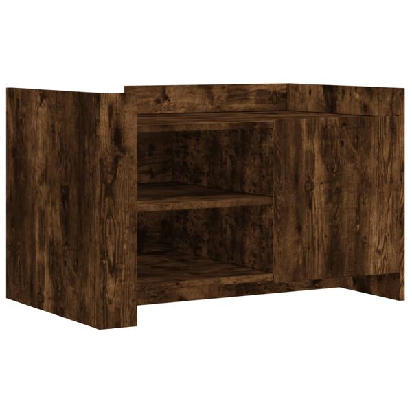 vidaXL Coffee Table Smoked Oak 80x50x50 cm Engineered Wood