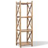 vidaXL 4-Tier Square Bamboo Shelf