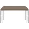vidaXL Wall-mounted Gazebo 4x3 m Taupe Fabric