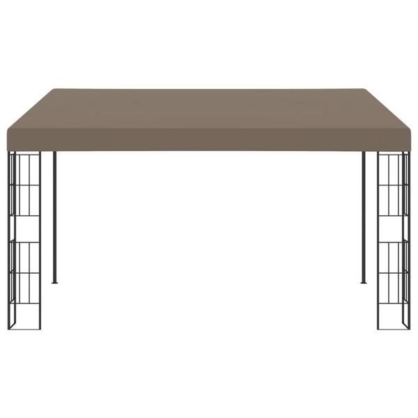 vidaXL Wall-mounted Gazebo 4x3 m Taupe Fabric