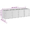 vidaXL Garden Planter White 160x40x53 cm PP