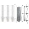 vidaXL Hexagonal Fence with Post 25 x 0.5 m Galvanised Steel Silver