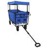 vidaXL Folding Hand Trolley Black 105 x 56.5 x 116 cm Oxford Cloth