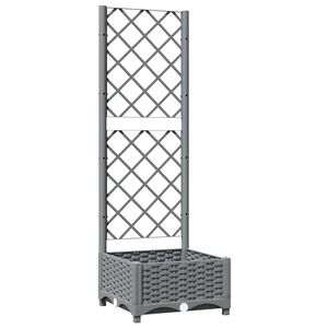 vidaXL Garden Planter Light Grey 40 x 40 x 121.5 cm