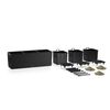 LECHUZA Planter TRIO Stone 30 ALL-IN-ONE Graphite Black