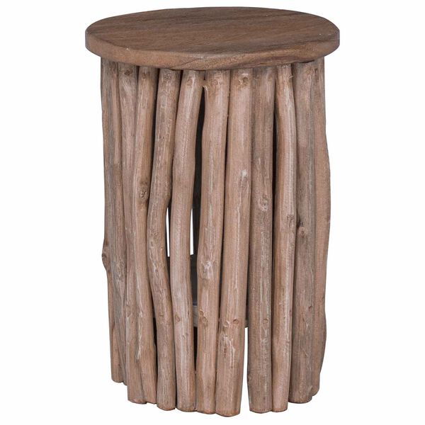 vidaXL Stool Natural 30 x 30 x 45 cm Solid Teak Wood