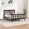 vidaXL Bed Frame without Mattress Black 120x200 cm Solid Wood Pine