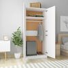 vidaXL Wardrobe White 90x52x200 cm Engineered Wood