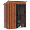 vidaXL Garden Sheds Brown 137 x 81 x 180 cm Metal