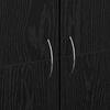 vidaXL Office Cabinet Black oak 60 x 32 x 153 Engineered wood