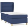 vidaXL Box Spring Bed with Mattress Blue 80x200 cm Fabric