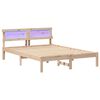 vidaXL Bed Frame with Headboard Brown 120 x 190 cm Solid Pine Wood