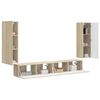 vidaXL TV Wall Cabinet Set 4 pcs Sonoma Oak Engineered Wood