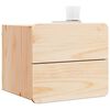 vidaXL Bedside Table 2 pcs Natural 39 x 34 x 33 cm Solid pinewood