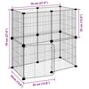vidaXL 12-Panel Pet Cage with Door Black 35x35 cm Steel