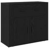 vidaXL Highboard Black Oak 80 x 33 x 150 cm Engineered Wood