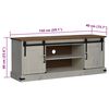 vidaXL TV Cabinet HALDEN 2 Sliding Doors White 150x40x60 cm Solid Wood