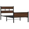 vidaXL Bed Frame without Mattress Brown Oak 100x190 cm Engineered Wood